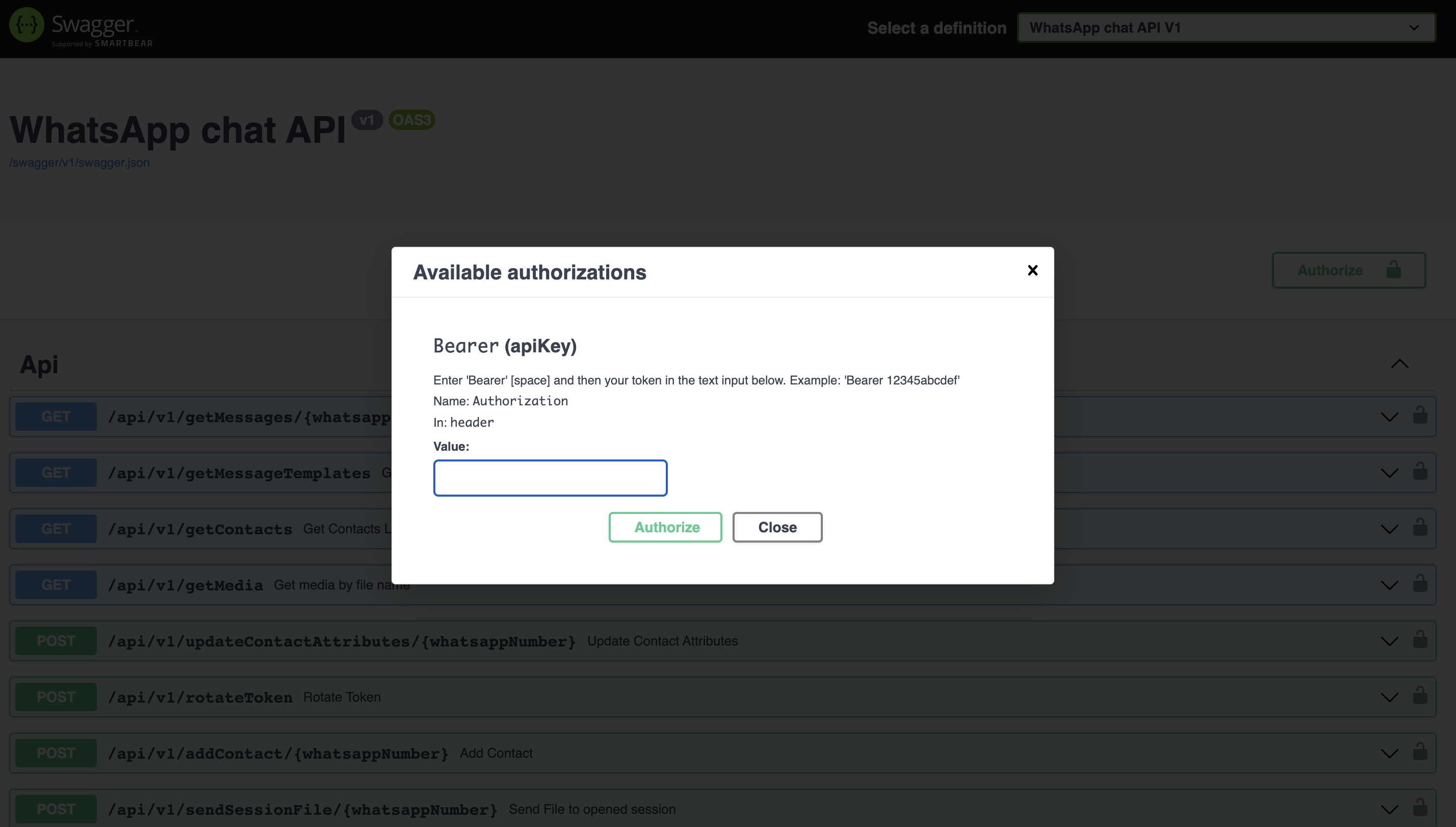 API authorization