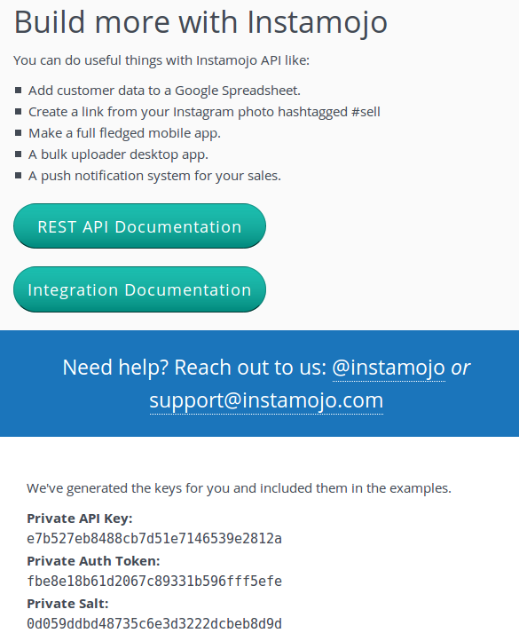 Instamojo for Developers-API & Auth Token