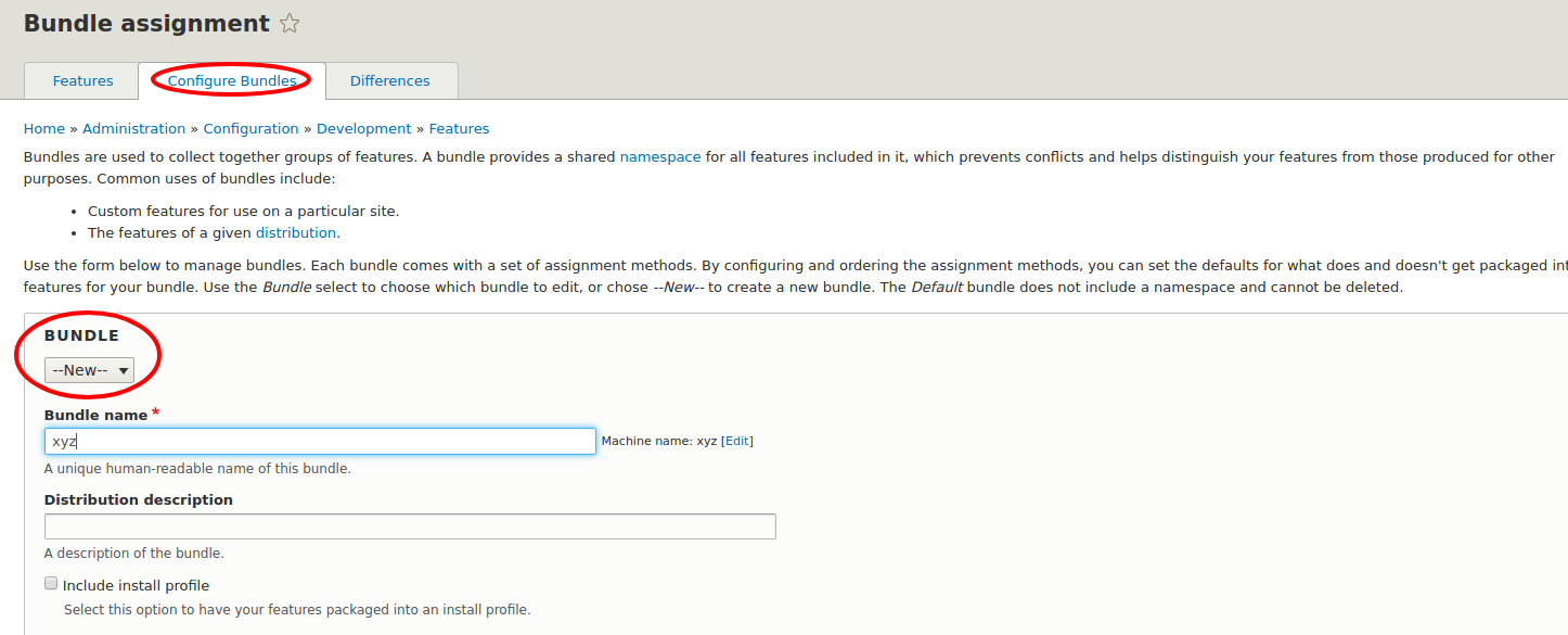 bundle format