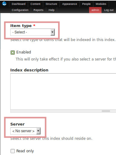 Add Index server in Drupal 7 for Apache Solr