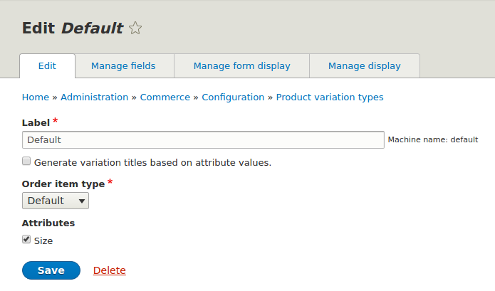 Add Product Variation