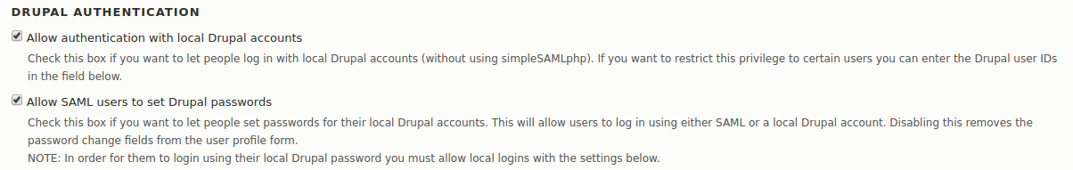 Local Authentication