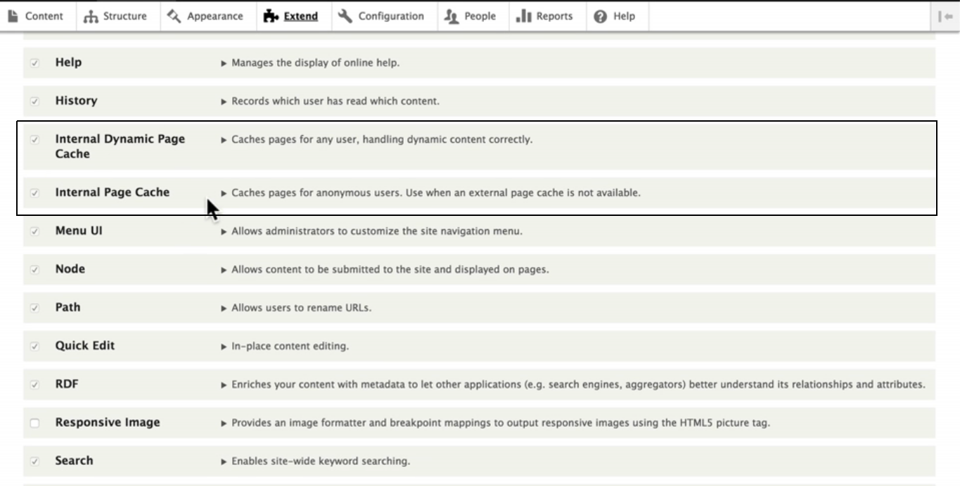 Core caching techniques of Drupal 8