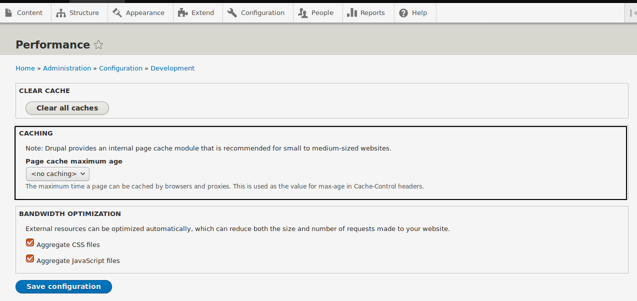 Page cache maximum age