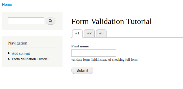 form validation tutorial 1