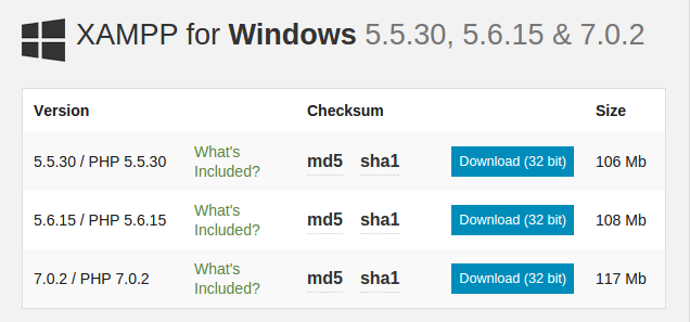 xampp windows install