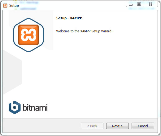 XAMPP setup wizard