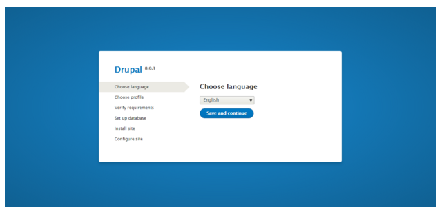 Drupal installation - Choose language