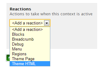 Select Context Reaction - Theme HTML
