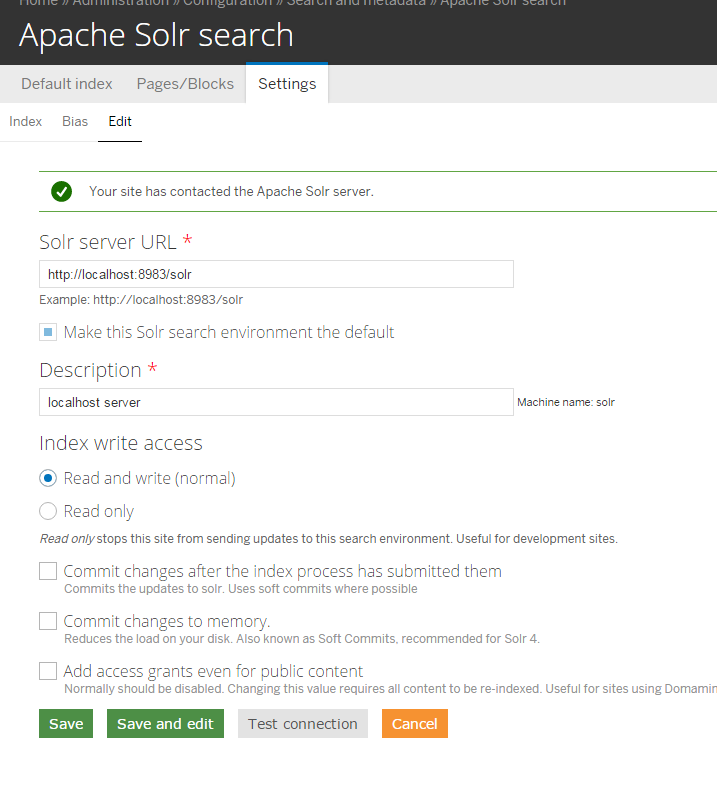 Sol Configuration in Drupal