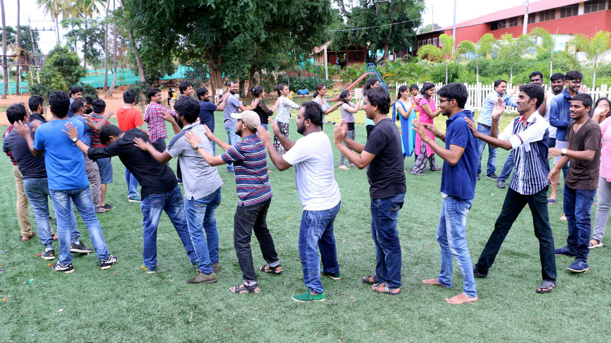 Valuebound’s team performing Masai dance, showing their strength and stamina.